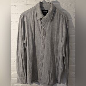Bonobos Grey Long-Sleeve Jersey Button-Down